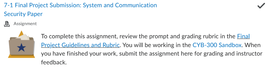 CYB 300 : 7-1 Final Project Submission: System and Communication Security Paper