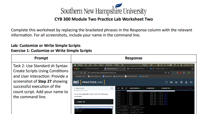 Answers:Practice Lab Worksheet Two: Customize or Write Simple Scripts