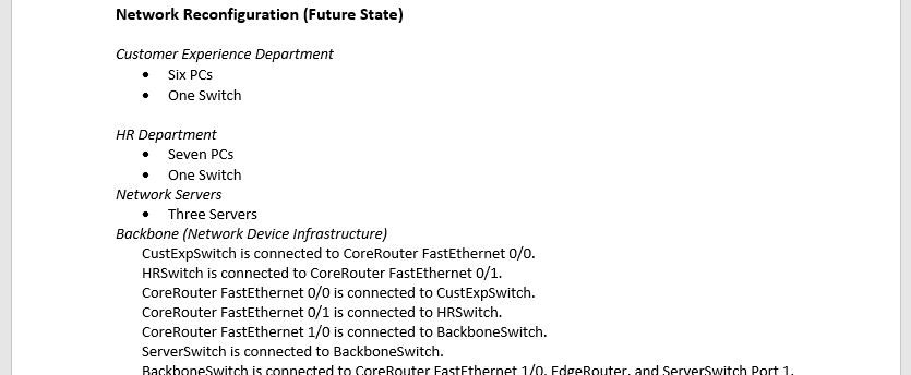 Answers: Network Reconfiguration Pre-planning